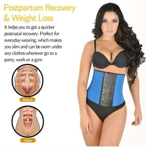 Dark Blue - Waist Trainers - Fitness Sweat Belt - USA Sz XL - Waistline 31.5-33"